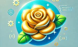 AN AI-generated picture of a Gilded Rose with decorations