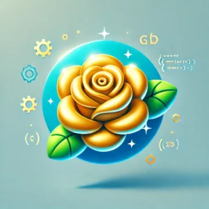 AN AI-generated picture of a Gilded Rose with decorations