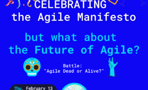 Announcement of the Meetup Celebrating the Agile Manifesto on Thursday Februari 13th, 2025.